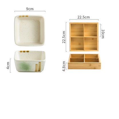 Japanese Square Ceramic Seasoning Dish Set