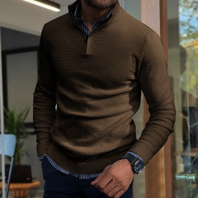 Digital Printing Men's Lapel Plus Size Long Sleeve Polo Shirt