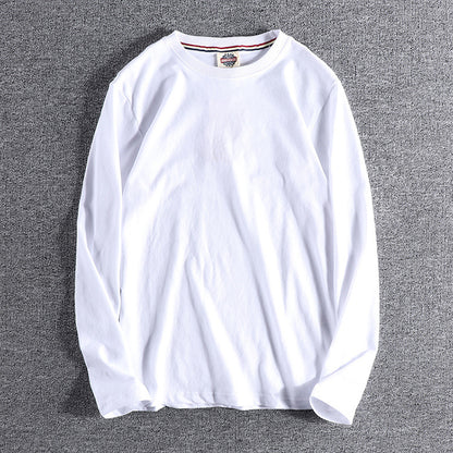 Solid-color Washed Pullover Base Shirt