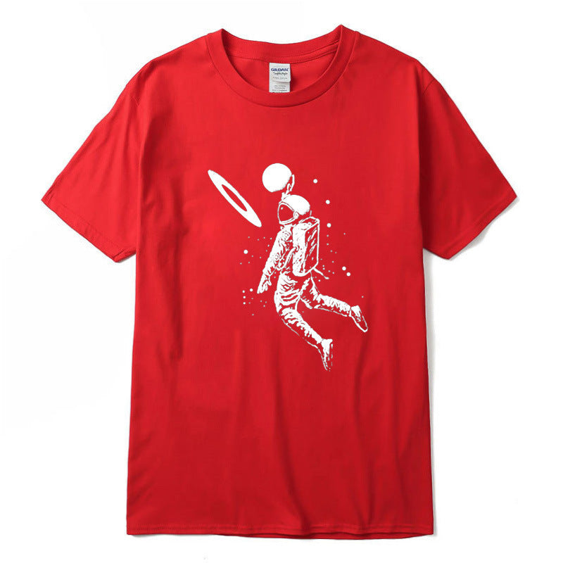 Short Sleeve Top T-Shirt Spaceman Print