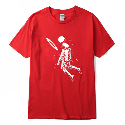 Short Sleeve Top T-Shirt Spaceman Print