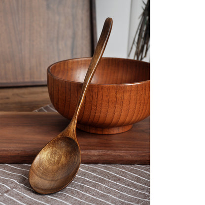Nanmu Spoon Japanese Portable Tableware Long Handle