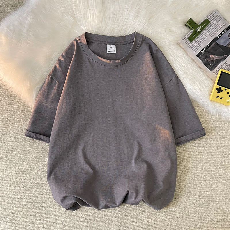 Loose Plus Size Solid Color T-shirt Top