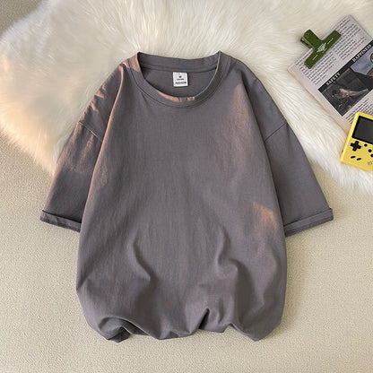 Loose Plus Size Solid Color T-shirt Top