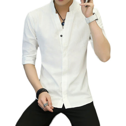 Mens Stand-Collar Shirts For Spring