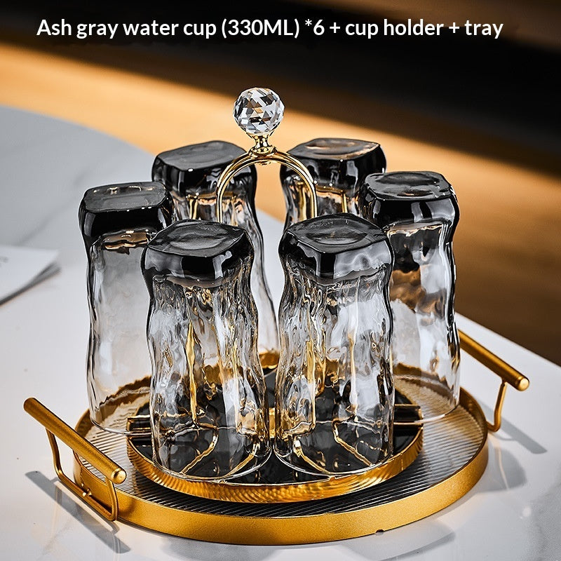Premium Twisted Glass Drinking Heat-resistant Tea Guest-serving Cup Set
