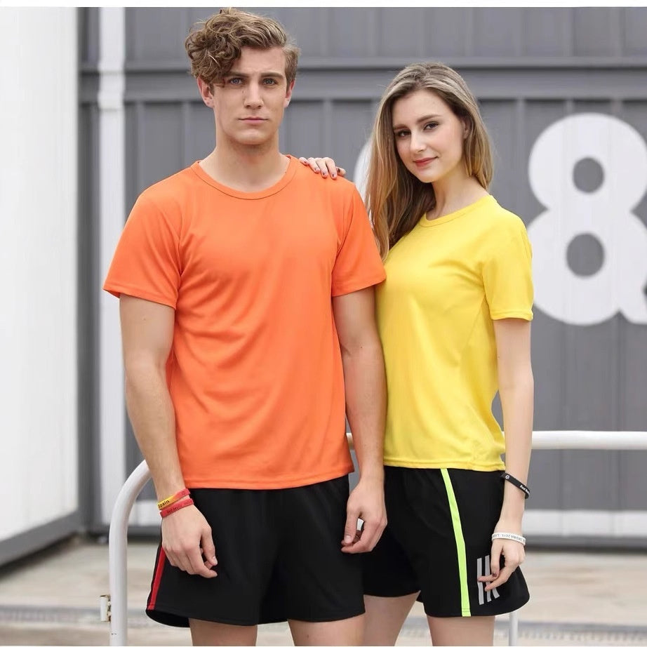 Round Neck Short Sleeve Overalls Marathon Activity Group Clothes