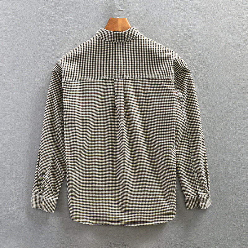 Spring Summer Casual Plaid Shirt For Men