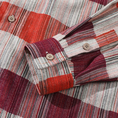 Retro Loose Long Sleeve Shirt Striped Shirt