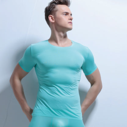 Traceless Underwear Thin Solid Color Men's Short Sleeves