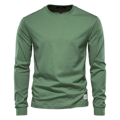 Men's Solid Color Long-sleeved Top High Street