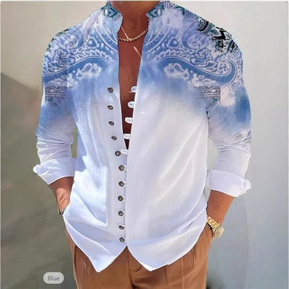 Mens Fashion 3D Printed Shirt Top