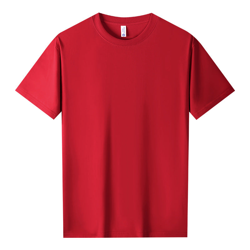 Cool Cotton Antibacterial Round Neck Short Sleeve Solid Color