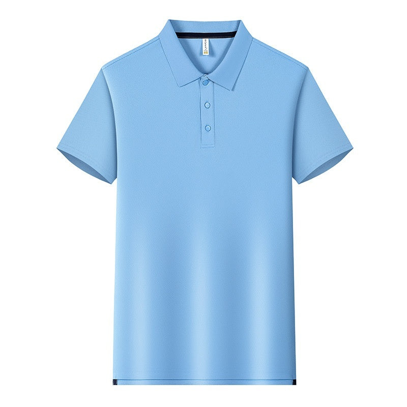 190g Tianshu Cotton Split Solid Color Polo Shirt