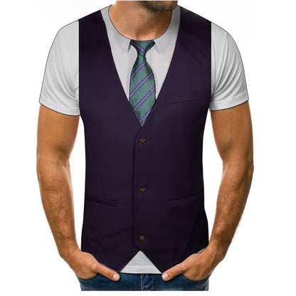 Summer T-shirt 3D Digital Printing Short Sleeve