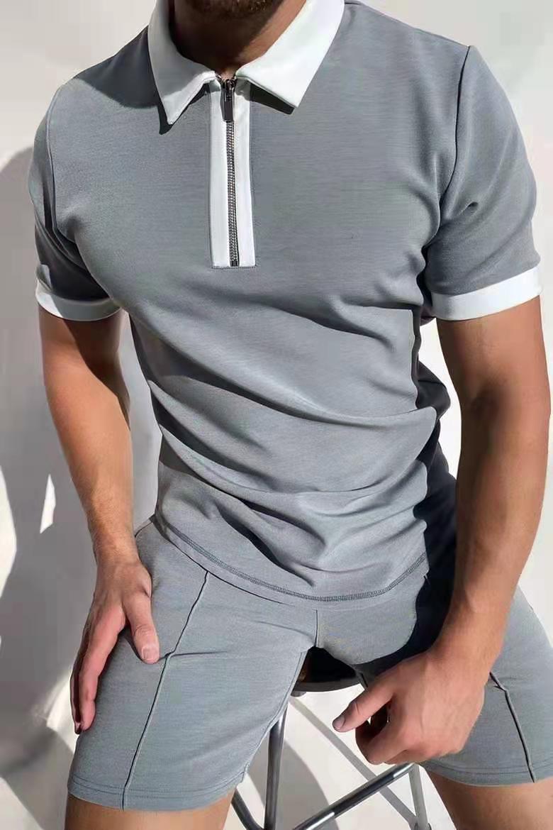 Men's T-Shirt Top With Zipper