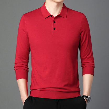 Winter Men's Polo-Neck Knitted Sweater