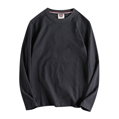 Solid-color Washed Pullover Base Shirt