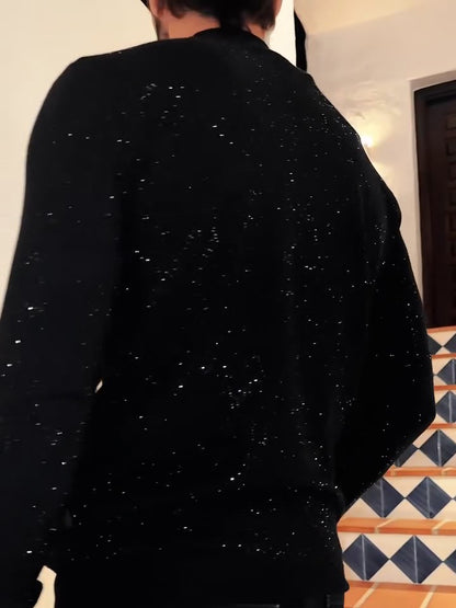Men's Elegant Sequined Long Sleeve Top