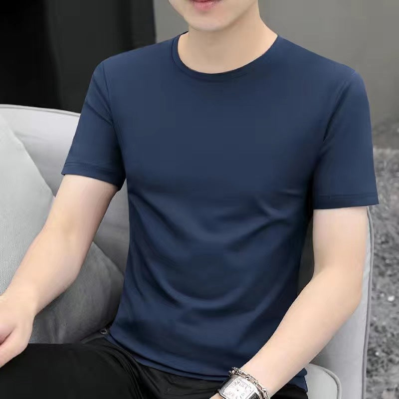 Waffle Crew Neck T-shirt Men's Summer Short Sleeve Quick-drying Classic Casual Loose Thin Top