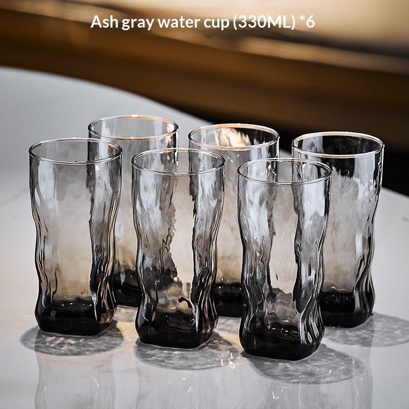 Premium Twisted Glass Drinking Heat-resistant Tea Guest-serving Cup Set