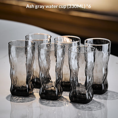 Premium Twisted Glass Drinking Heat-resistant Tea Guest-serving Cup Set