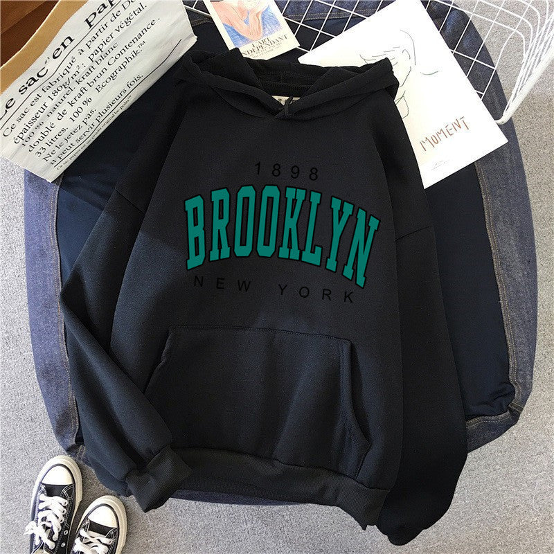 Women's Printed Couple Pullover Sweatshirt Loose