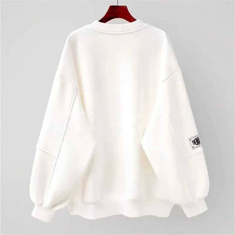 Lazy Style Loose Long Sleeved Spring Student Top