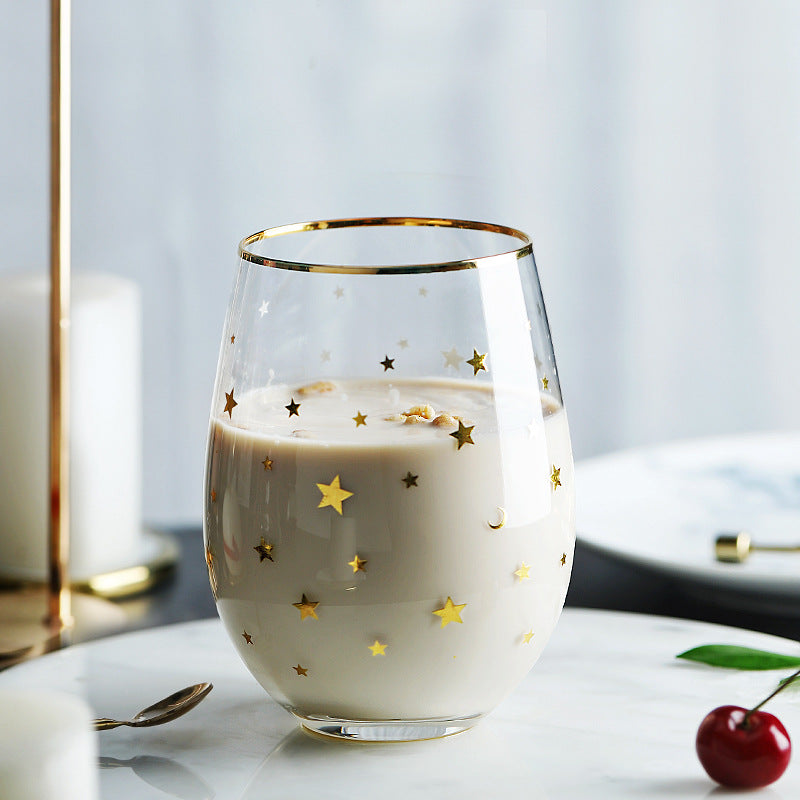 Simple Star Glass Cup Nordic Transparent Water Cup