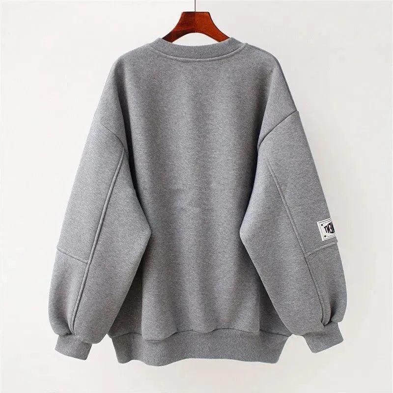 Lazy Style Loose Long Sleeved Spring Student Top