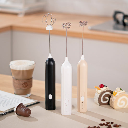 Blender Handheld Electric Whisk USB Rechargeable Baking Coffee Milk Frother