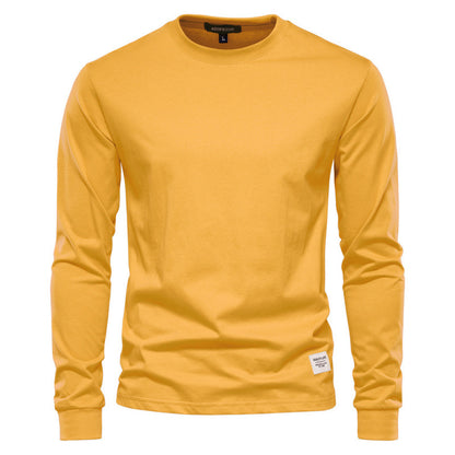 Men's Solid Color Long-sleeved Top High Street