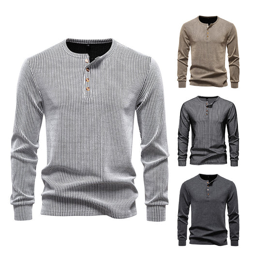 Casual Fashion Long Sleeve Men's Slim Fit Sports T-shirt