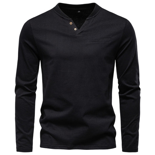 Mens V Neck Slim Fit Base Layer Shirt