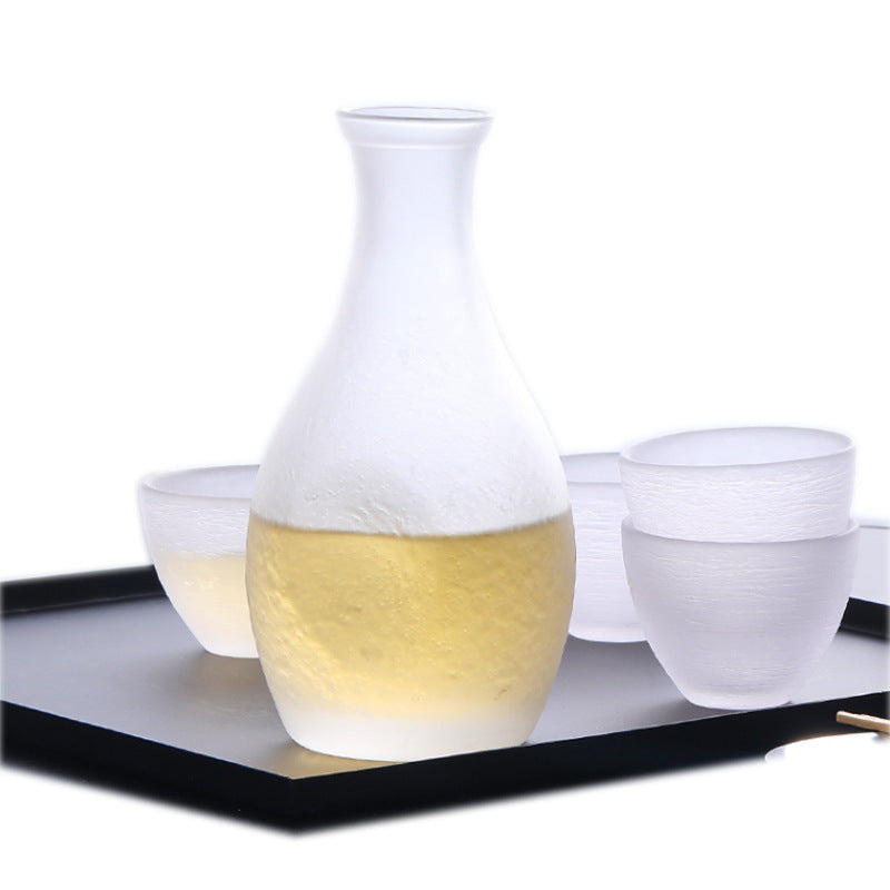 Transparent Glass Clear Wine Pot Set Small Cup