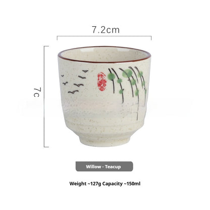 Japanese Style Hand Drawn Ceramic Kung Fu Tea Cup