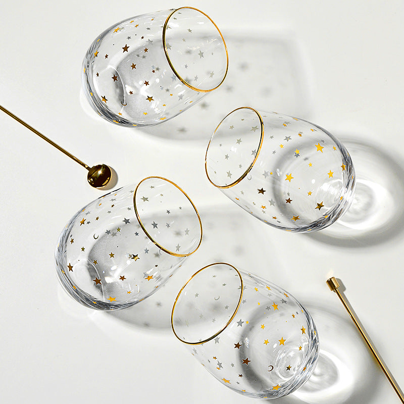 Simple Star Glass Cup Nordic Transparent Water Cup