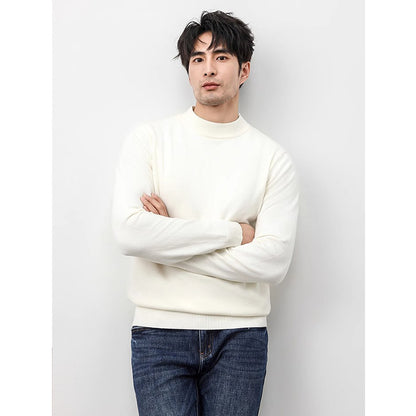 Men's Loose Versatile Thick Solid Color Knitted Undershirt