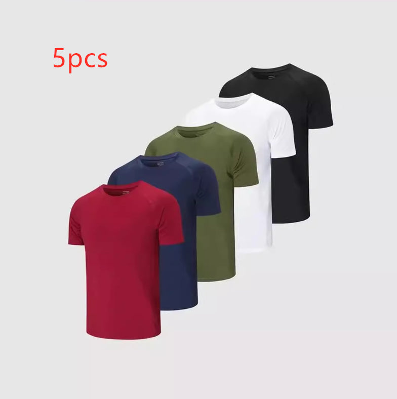 Solid Color Slim-fit Short-sleeved T-shirt All-matching