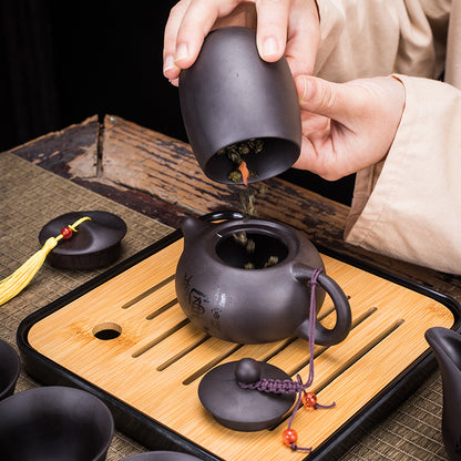 Zisha Travel One Pot Four Cups Portable Tea Set