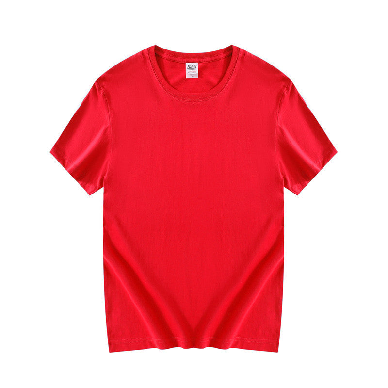 Plus Size Short-sleeved T-shirt Men's Round Neck Solid Color