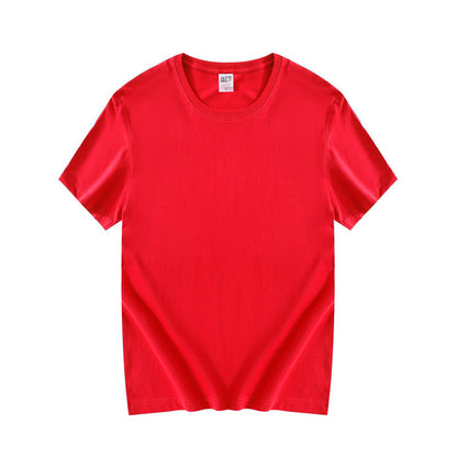 Plus Size Short-sleeved T-shirt Men's Round Neck Solid Color