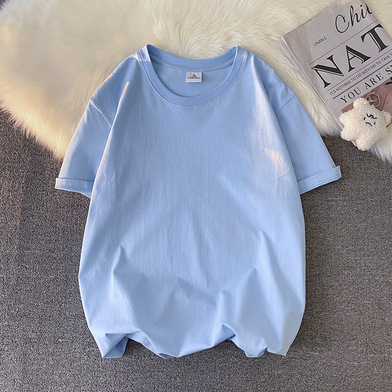 Loose Plus Size Solid Color T-shirt Top