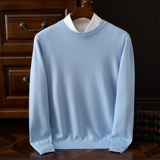 Round Neck Pullover Bottoming Shirt Casual Business Loose Long Sleeve Sweater