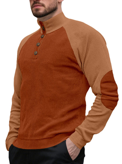 Spring Autumn Men's Outdoor Raglan Sleeve Casual Stand-up Collar Loose Long Sleeve