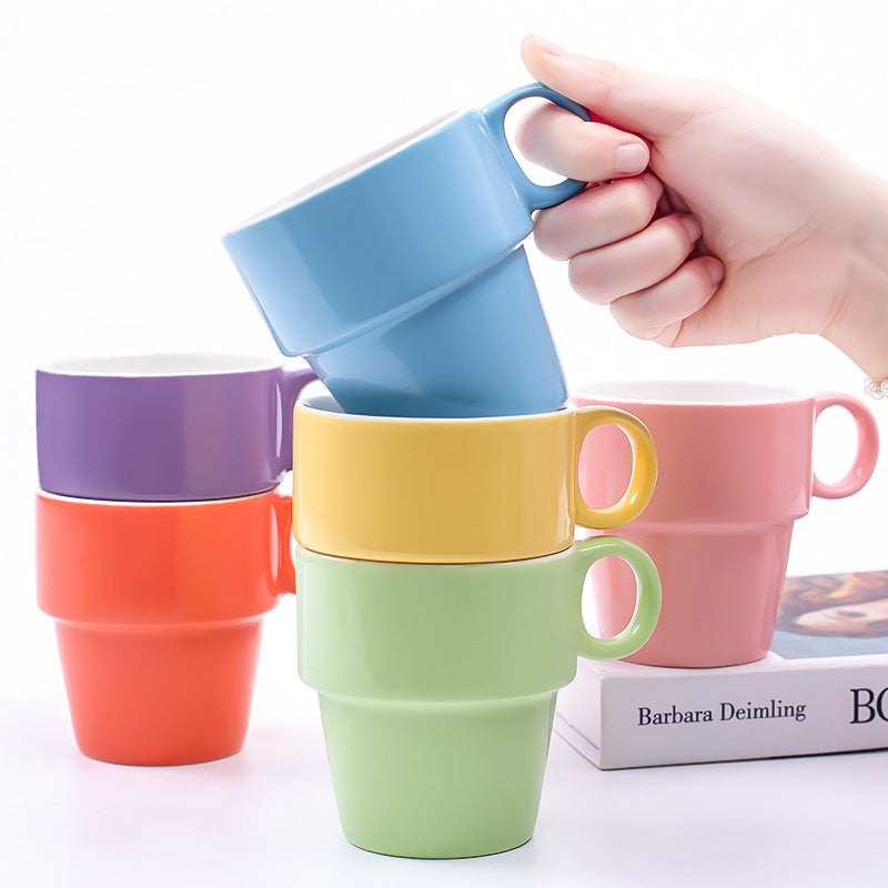 Household Convenient Storage Stacked Ceramic Cups