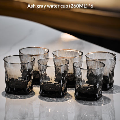 Premium Twisted Glass Drinking Heat-resistant Tea Guest-serving Cup Set