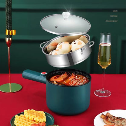 Stainless Steel Double-layer Long Handle Handheld Electric Caldron