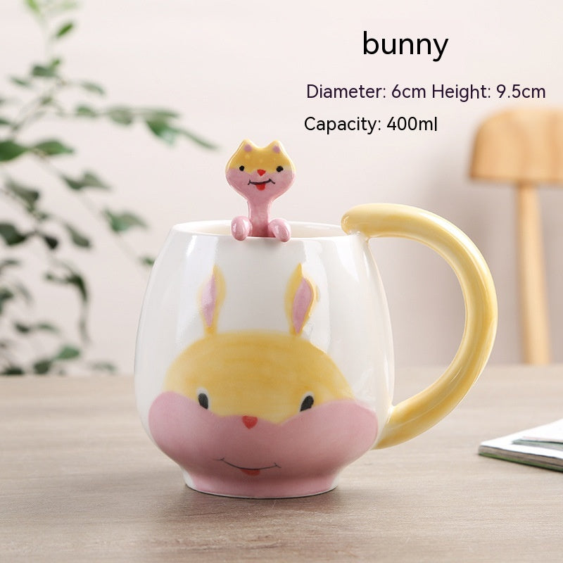 Cute Cartoon Animal Ceramic Cup