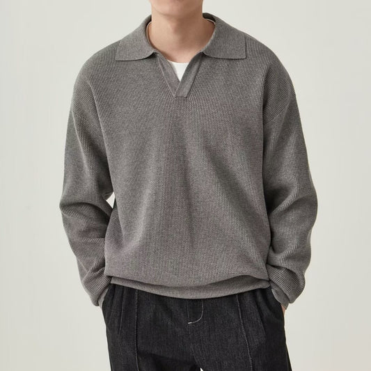 Men's Solid Color Loose Long Sleeves